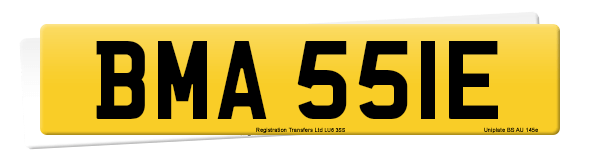 Registration number BMA 551E